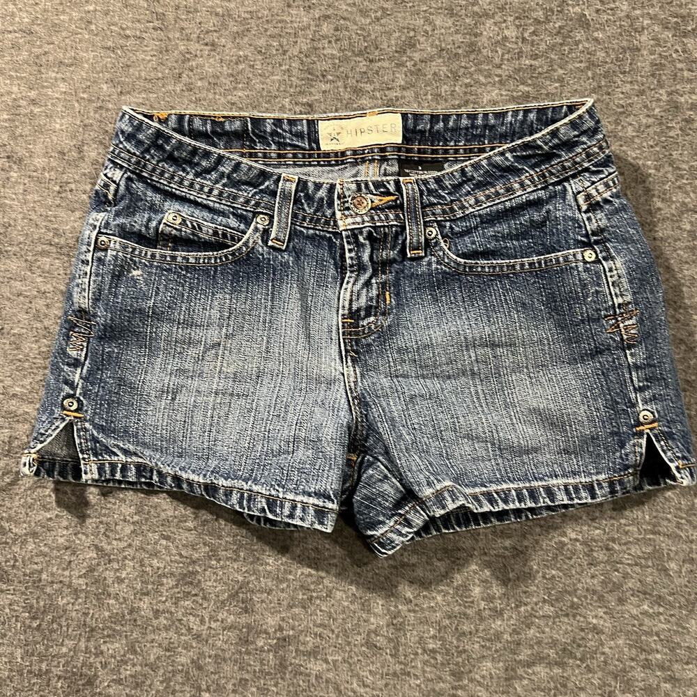 Arizona Jean Co Hipster Junior Size 3 Low Rise Short Blue Denim Shorts